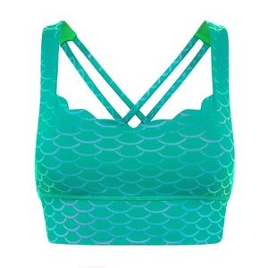 Crowned Athletics Mermaid Princess Sports Bra size M never worned